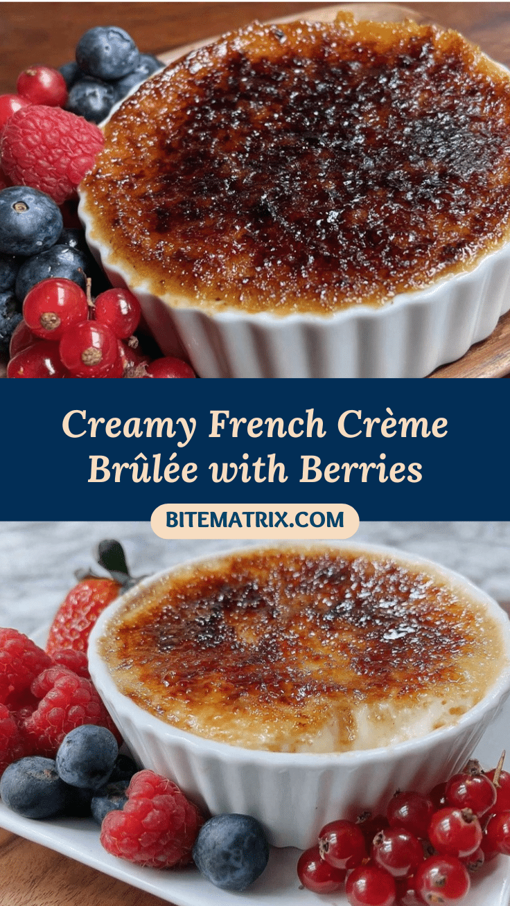 creamy French crème brûlée with berries recipe