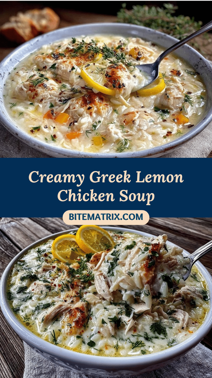 creamy Greek lemon chicken soup recipe