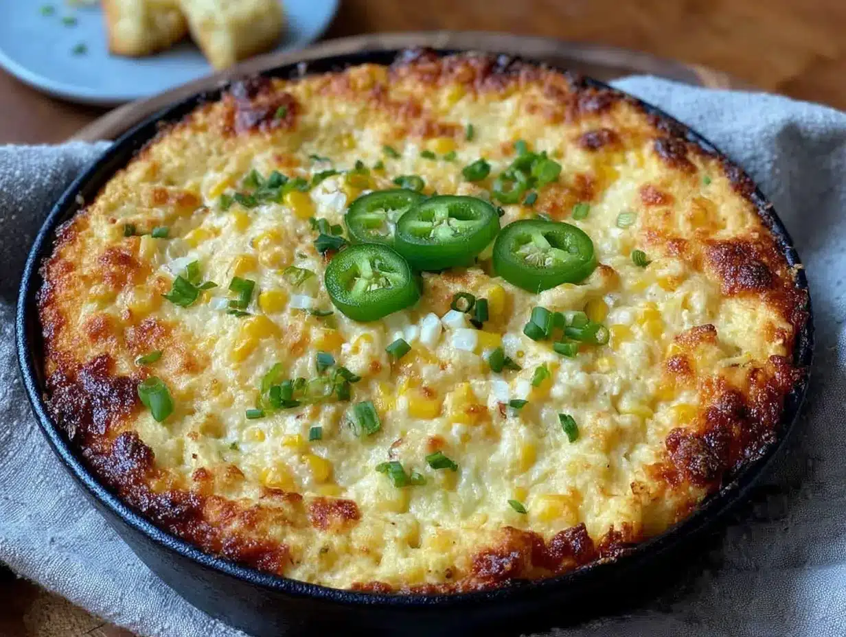 creamy hot corn dip with jalapeños preparation steps