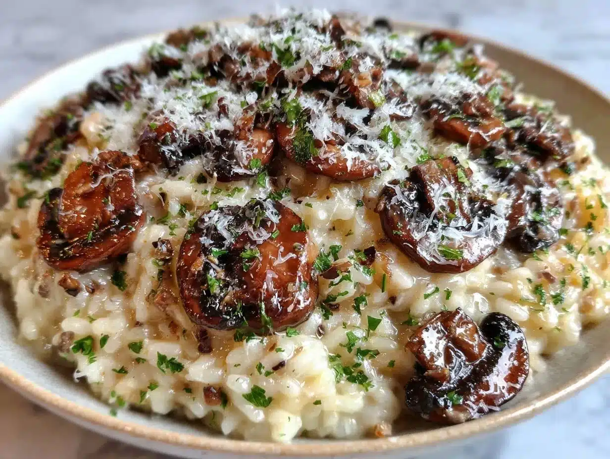 creamy mushroom risotto preparation steps