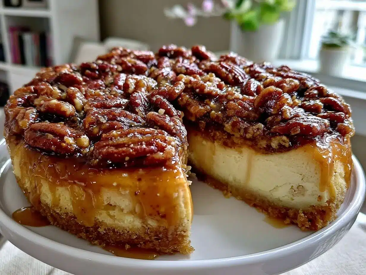 creamy pecan pie cheesecake preparation steps