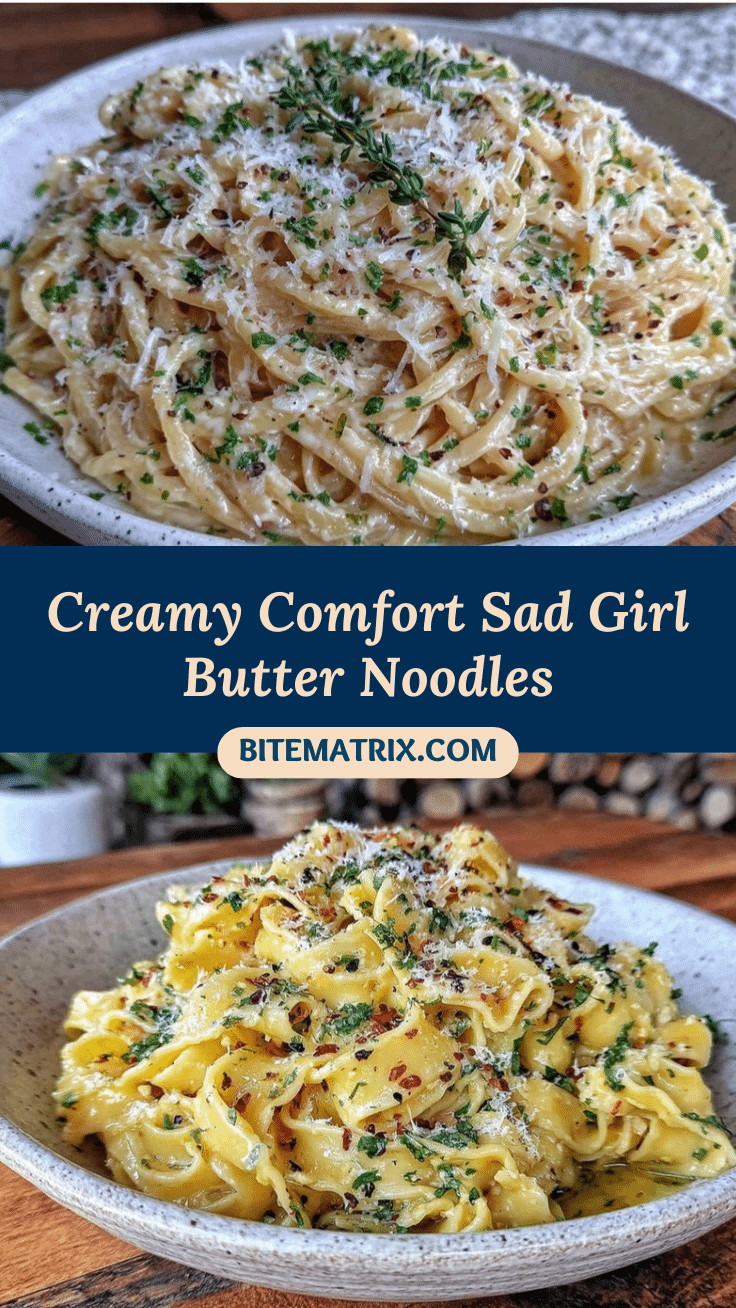 creamy sad girl pasta butter noodles recipe