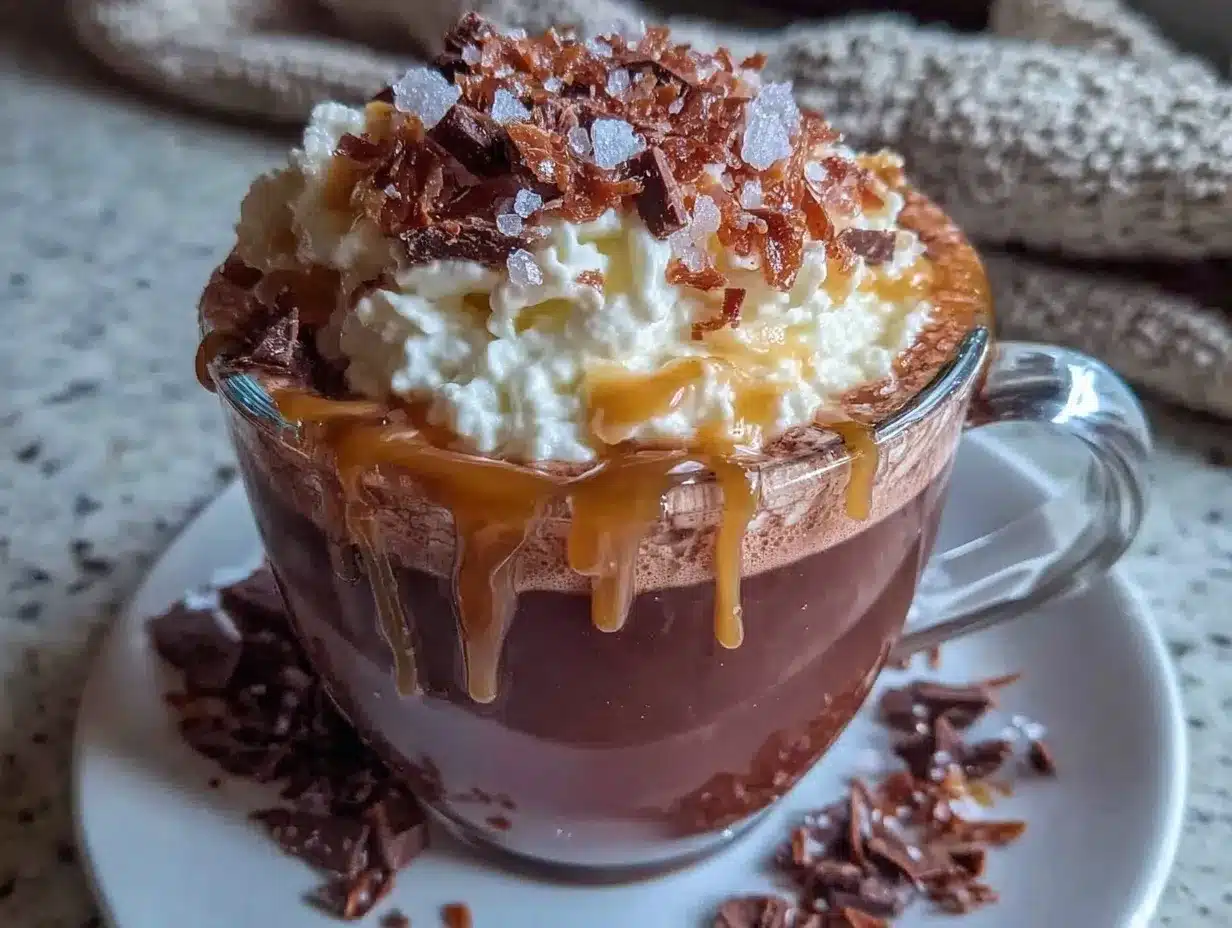 creamy salted caramel hot chocolate preparation steps