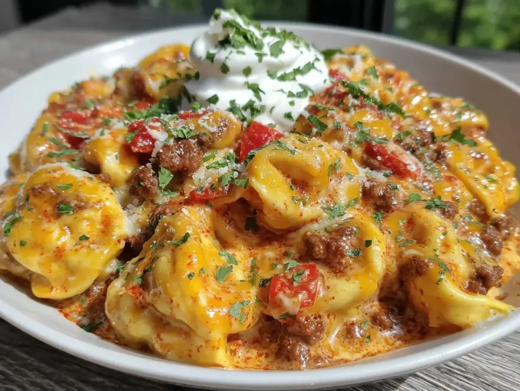 Creamy Taco Tortellini Skillet - featured image
