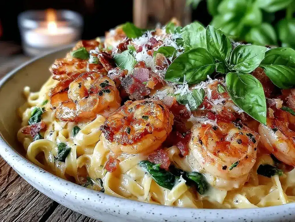 Creamy Tuscan Shrimp Pasta - featured image