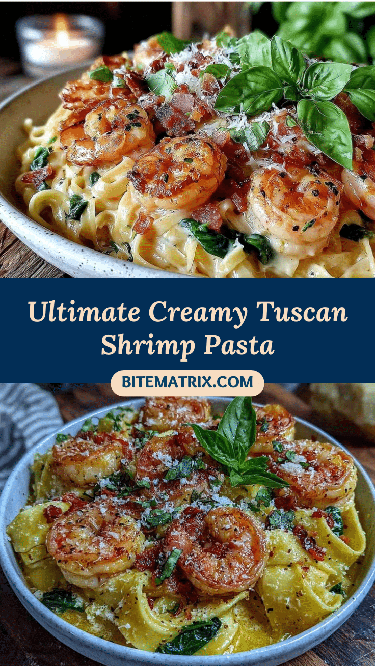 Creamy Tuscan Shrimp Pasta recipe
