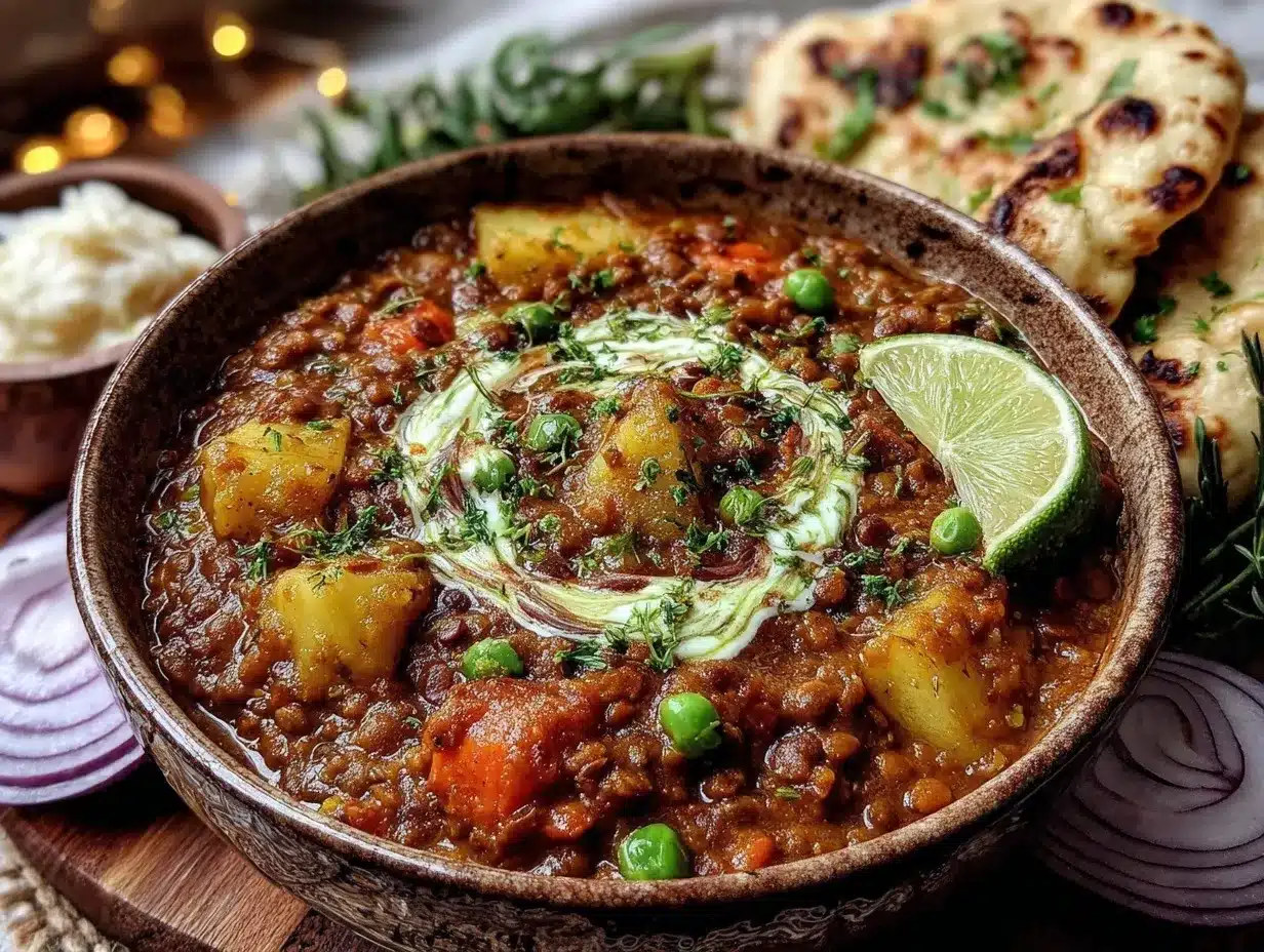 creamy vegetarian lentil curry preparation steps