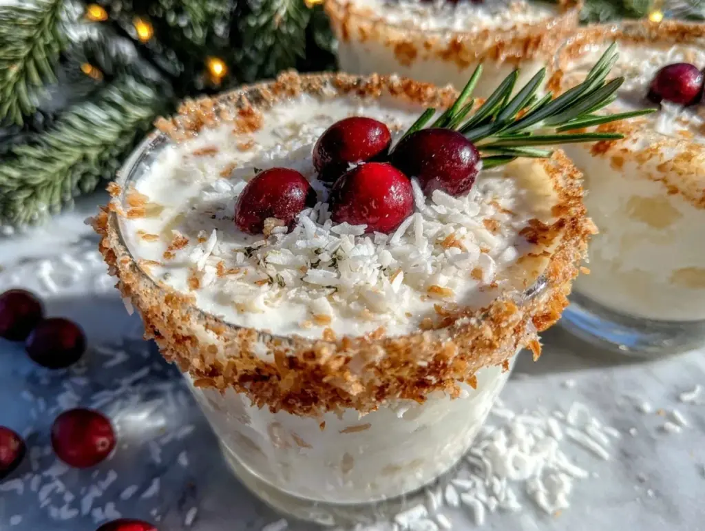 Creamy White Christmas Margarita - featured image