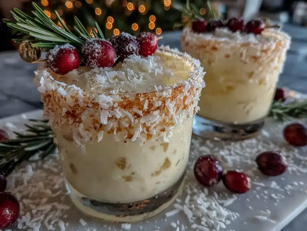 Creamy White Christmas Margarita preparation steps