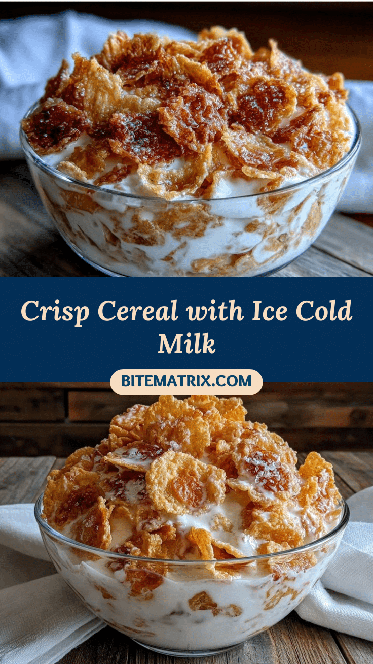 crisp cereal with ice cold milk recipe