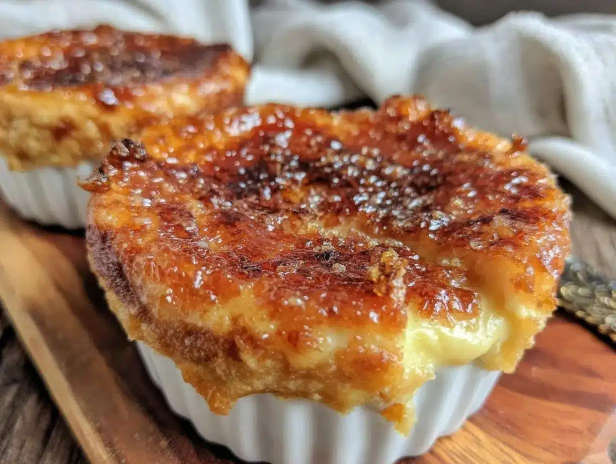 crispy crème brûlée torch crack dessert preparation steps
