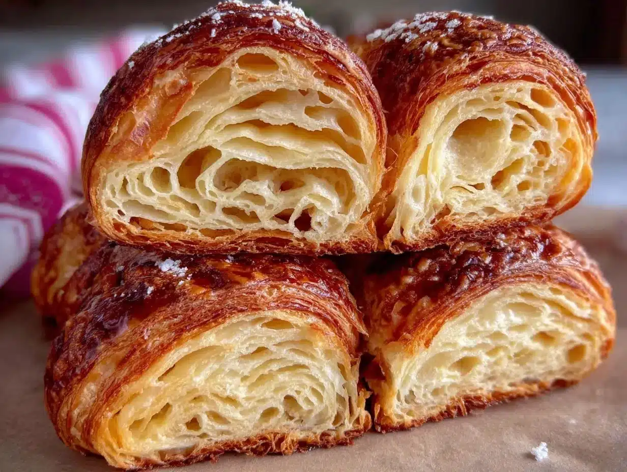 crispy croissant layers recipe preparation steps