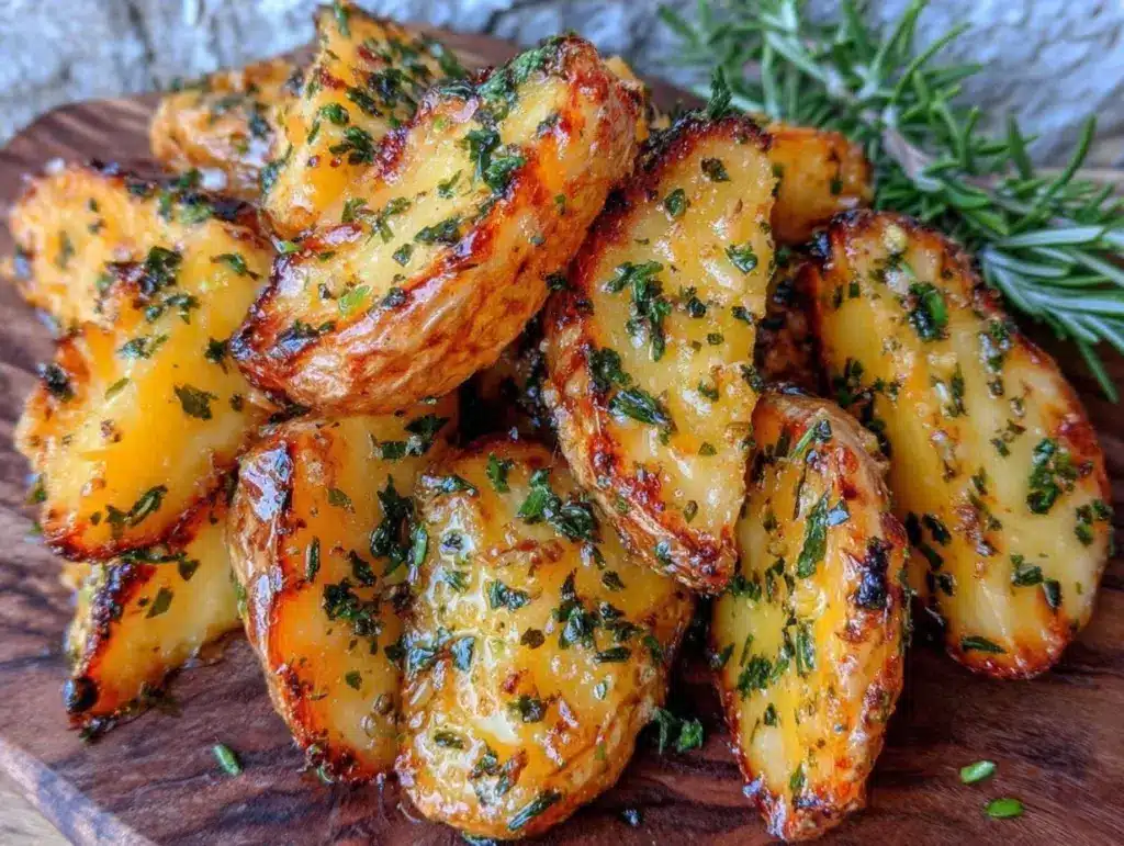 crispy foil packet potatoes - featured image