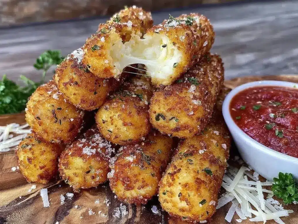crispy fried mozzarella sticks - featured image