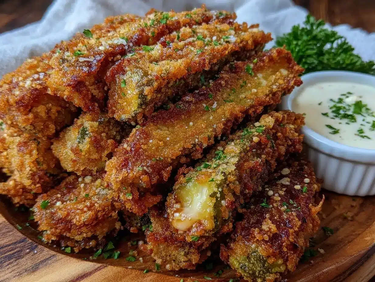 crispy fried pickle spears preparation steps