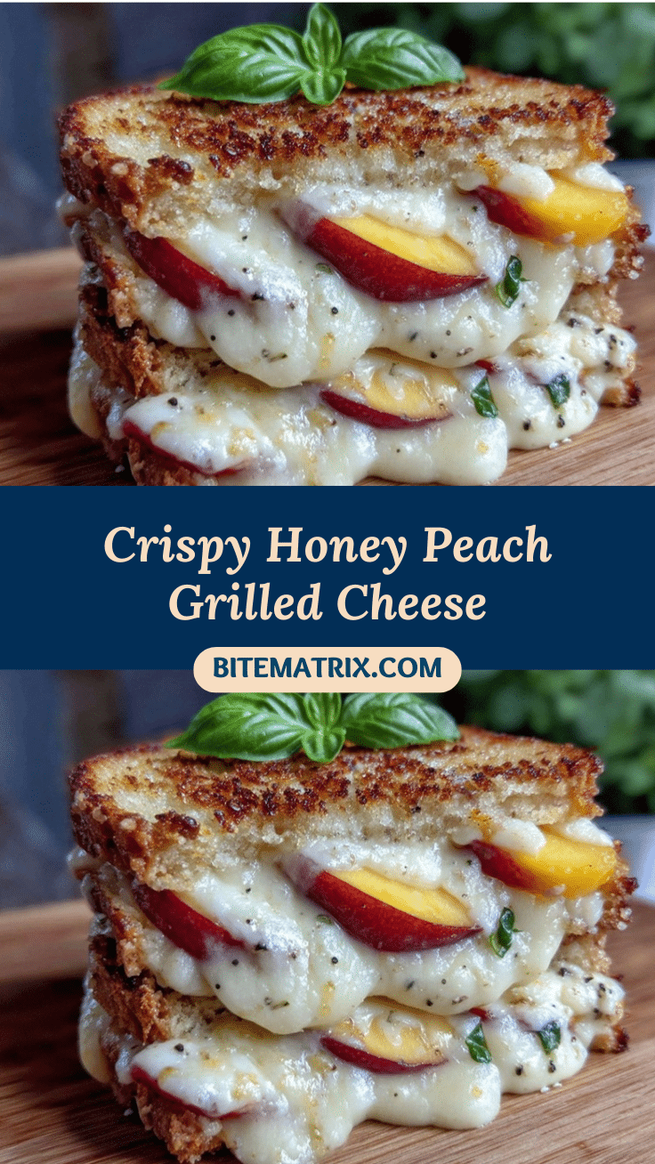 crispy grilled cheese recipe with honey peaches recipe