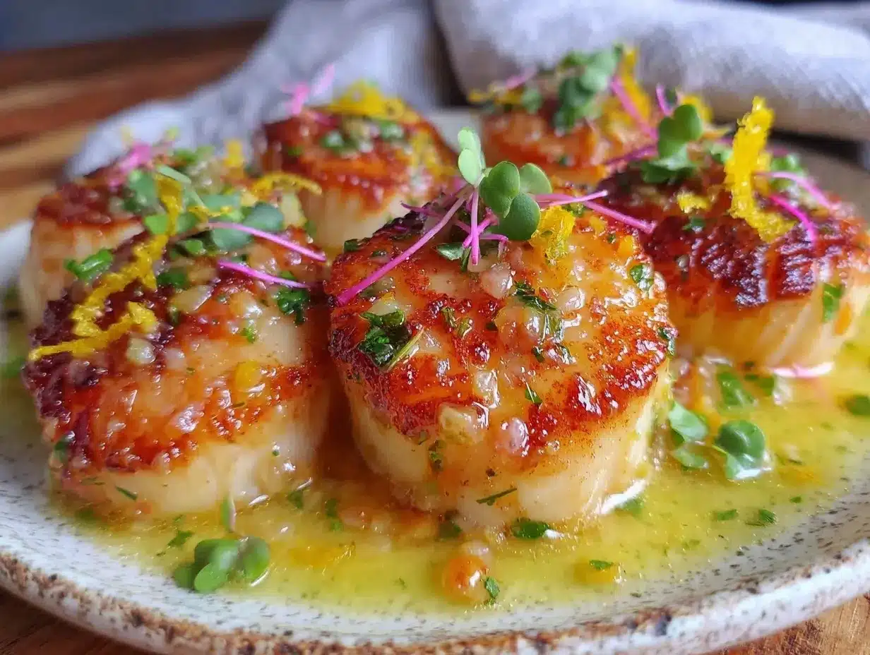 crispy pan-seared scallops preparation steps