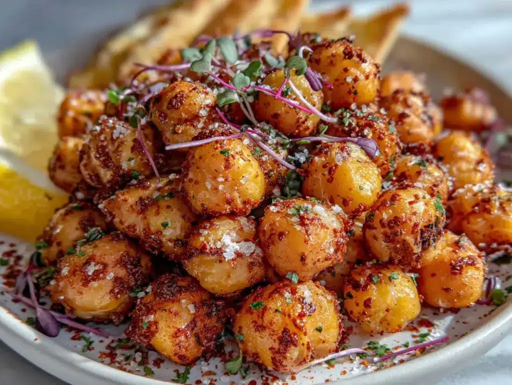 crispy roasted chickpea snack bowls - featured image