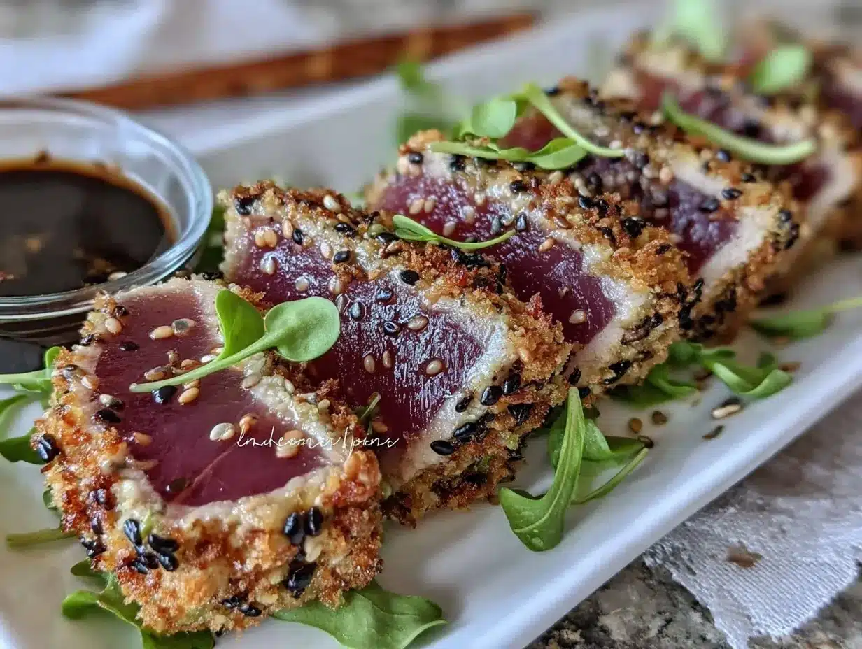 crispy seared ahi tuna preparation steps