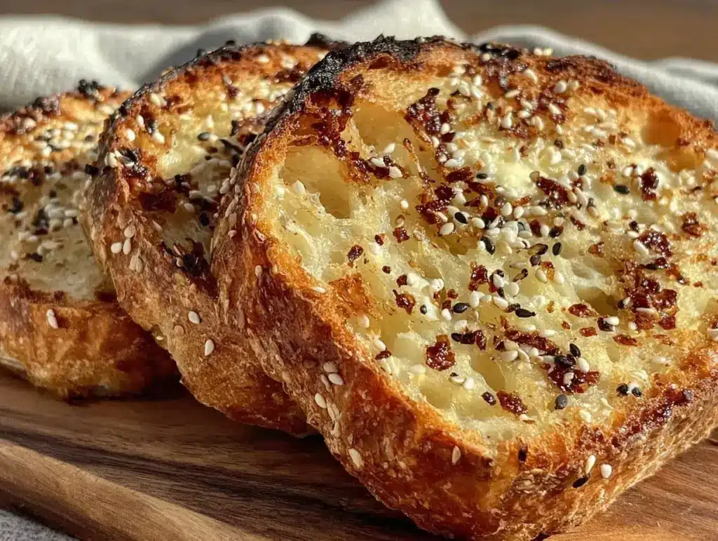 crispy toast with zesty everything seasoning - featured image