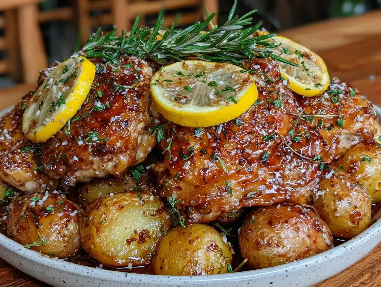 crockpot lemon chicken and potatoes preparation steps