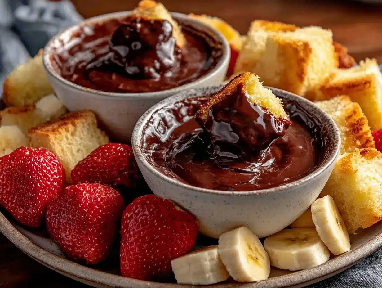 decadent chocolate fondue for two preparation steps