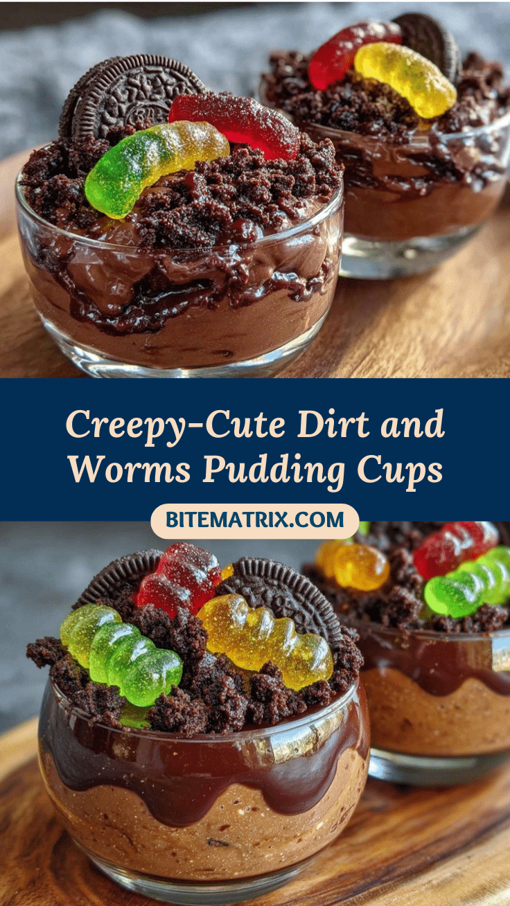 dirt and worms pudding cups recipe