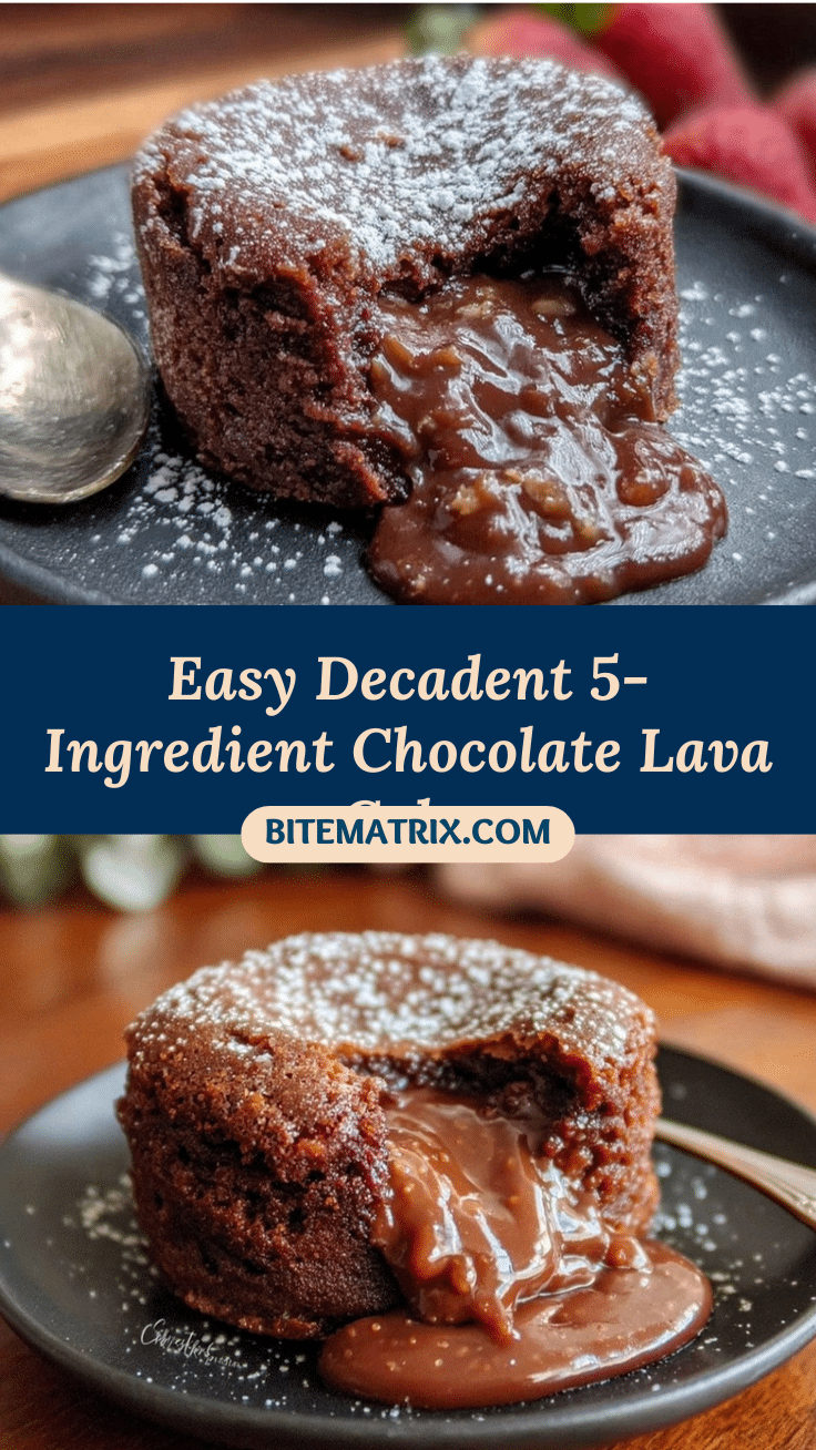 Easy 5-Ingredient Chocolate Molten Lava Cake recipe