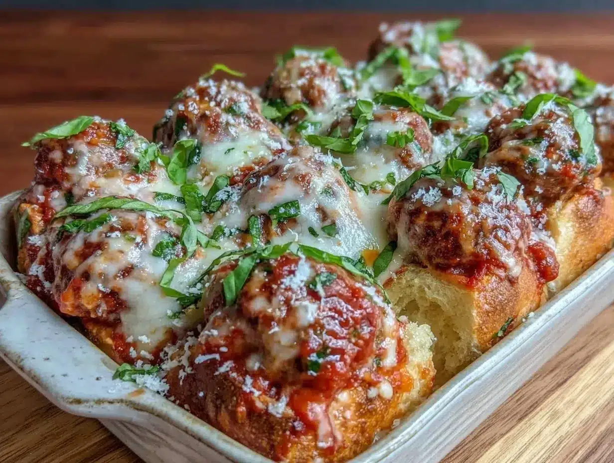 easy cheesy meatball sub casserole preparation steps