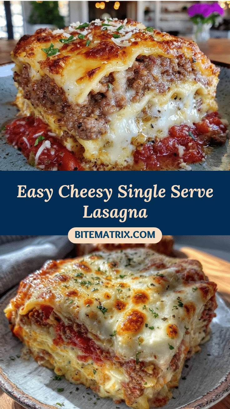 easy cheesy single serve lasagna recipe recipe