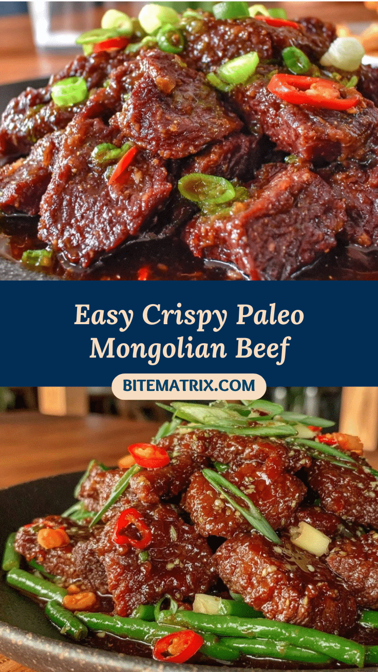 Easy Crispy Paleo Mongolian Beef recipe