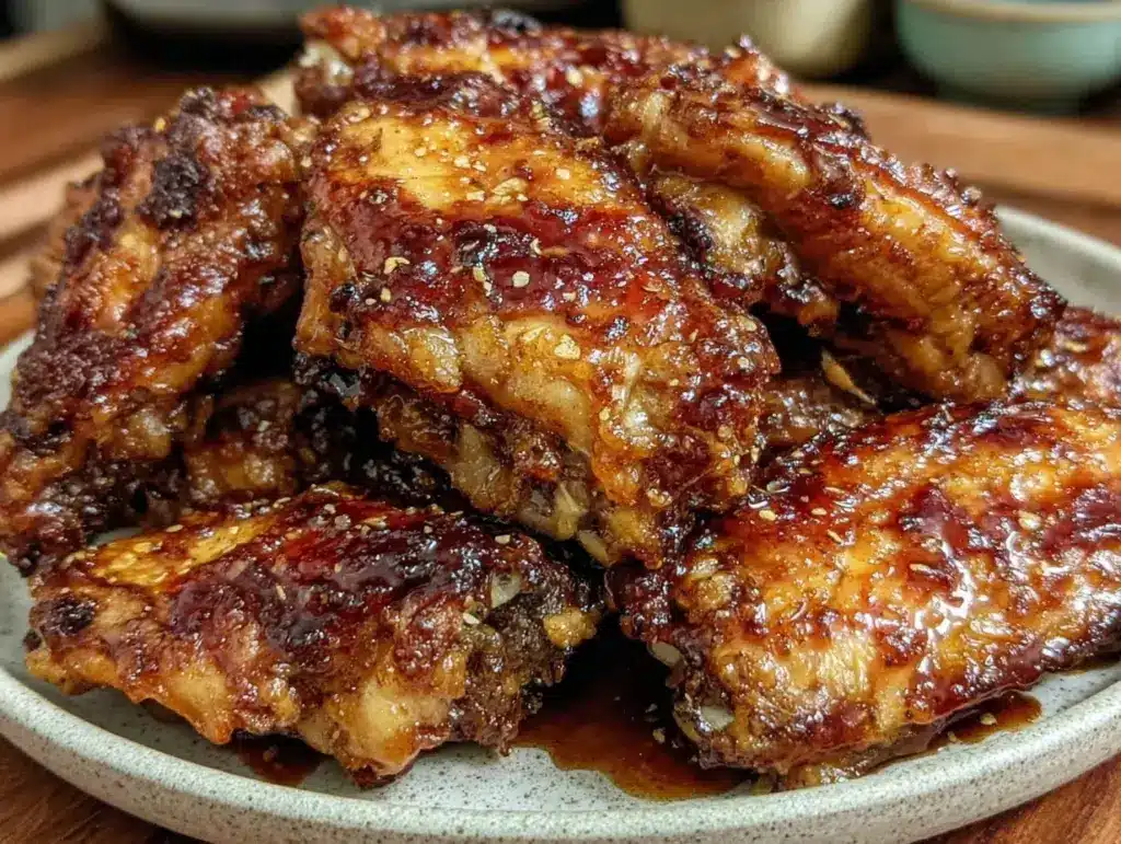 easy crockpot dump chicken wings - featured image