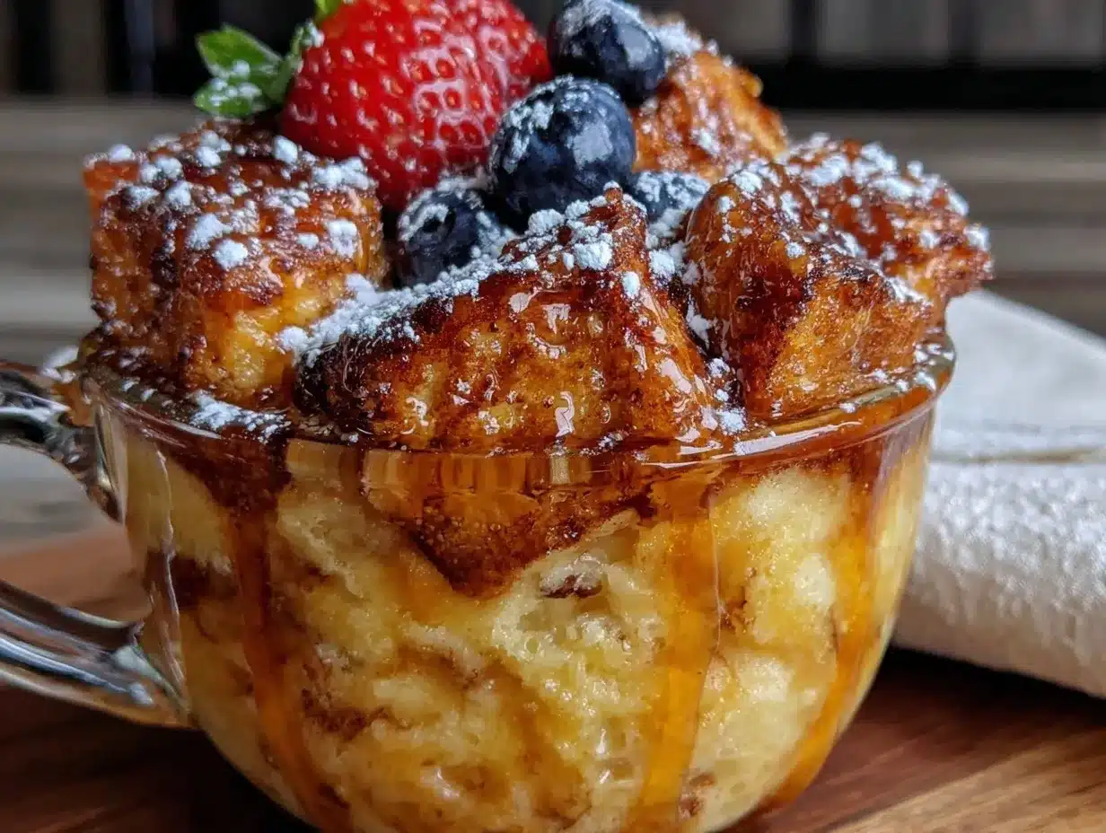 Easy Fluffy Mug French Toast preparation steps