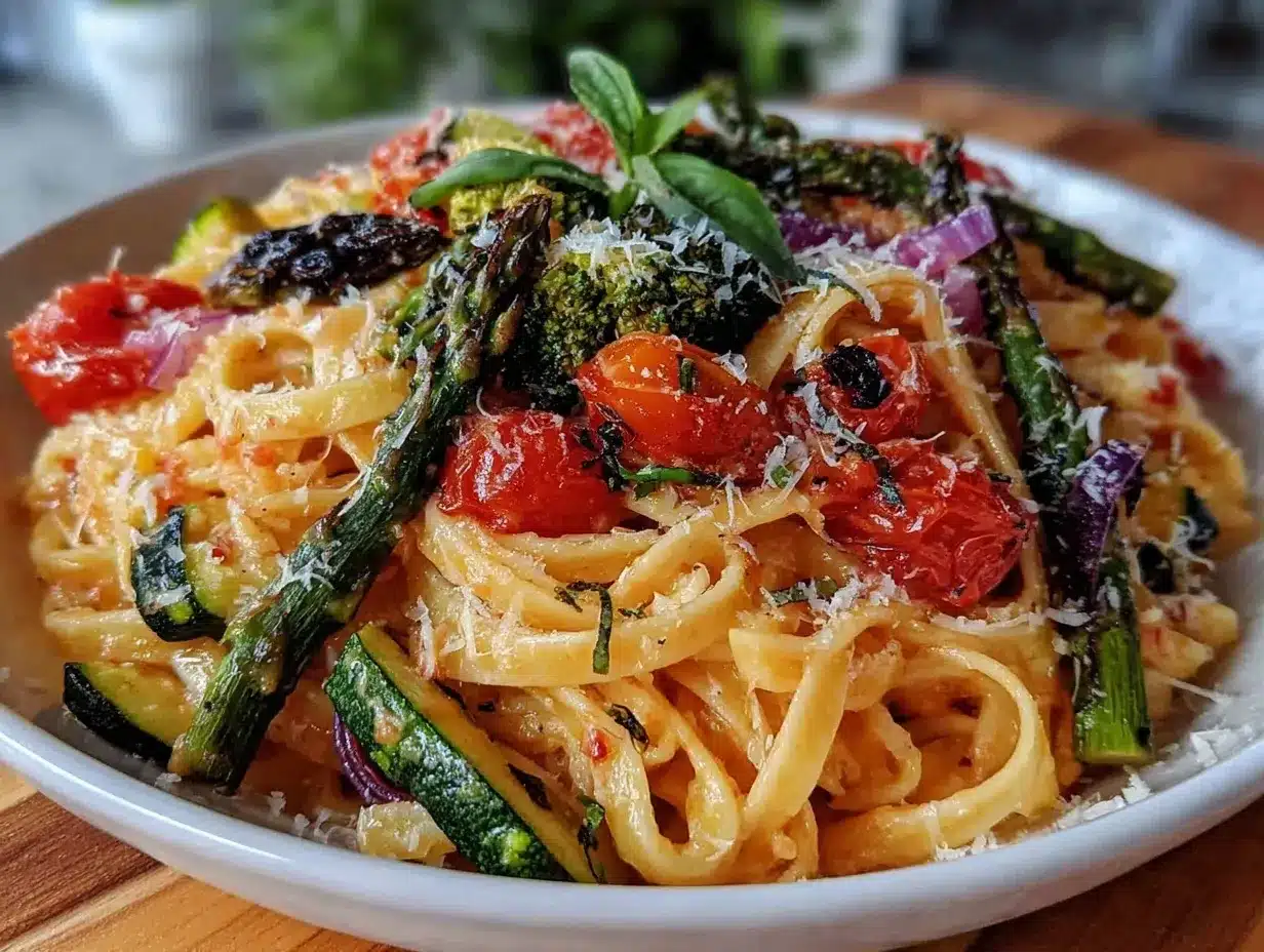 easy fresh one portion pasta primavera preparation steps
