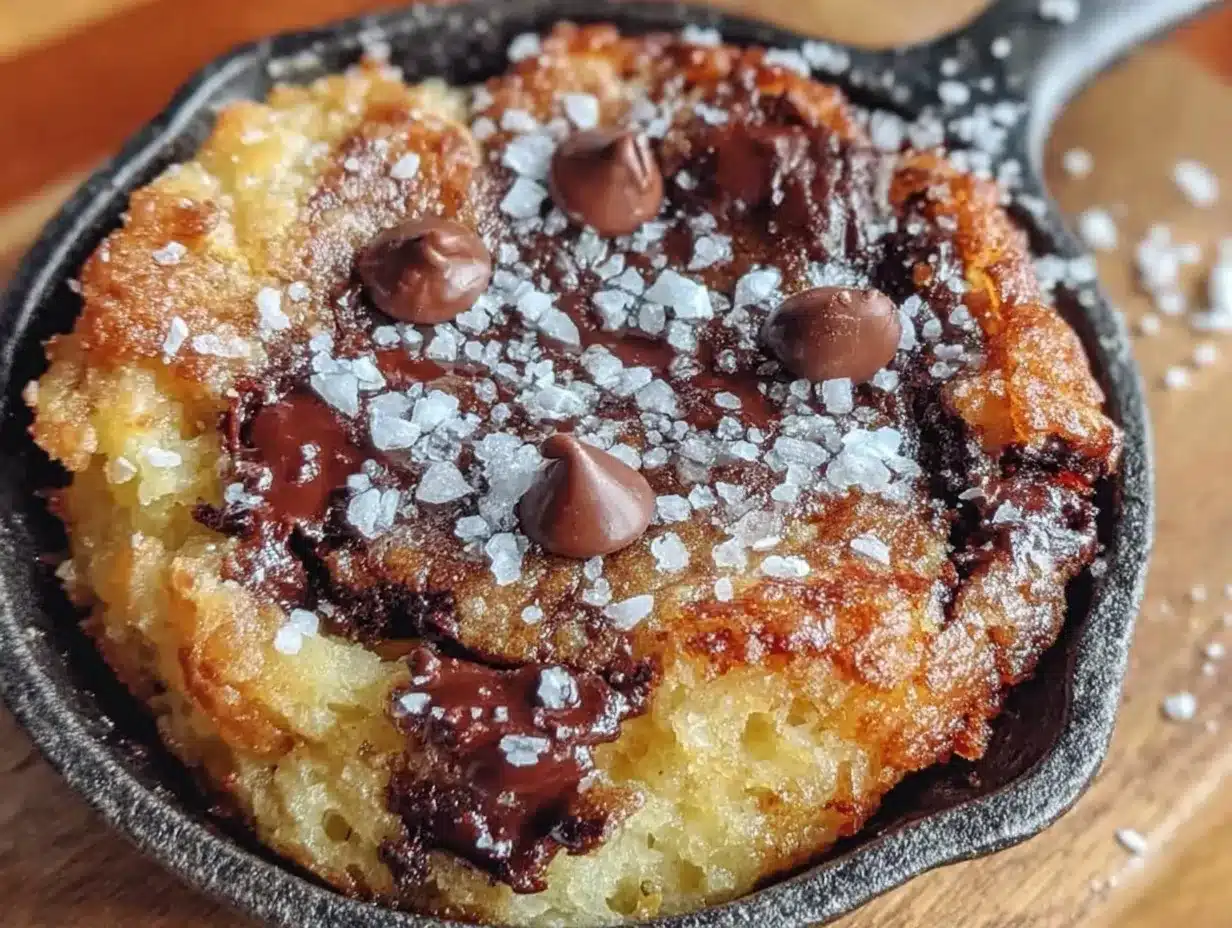 easy gooey skillet cookie for one preparation steps