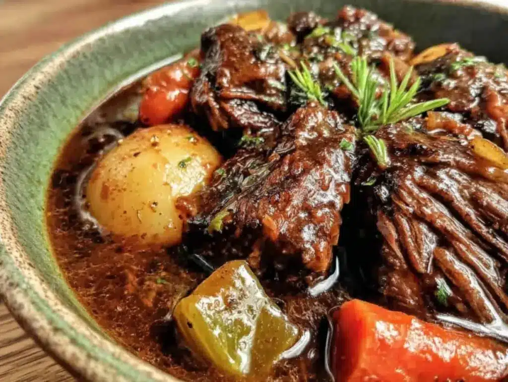 easy hearty crockpot dump beef stew - featured image