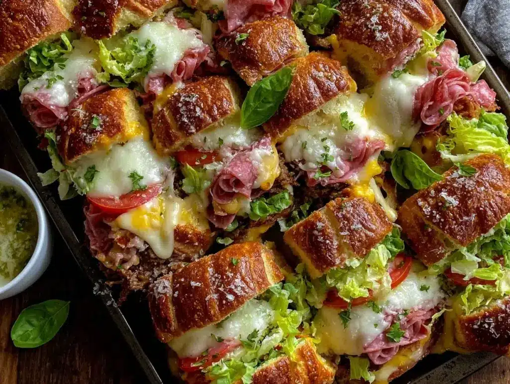 easy loaded sheet pan sub sandwiches - featured image