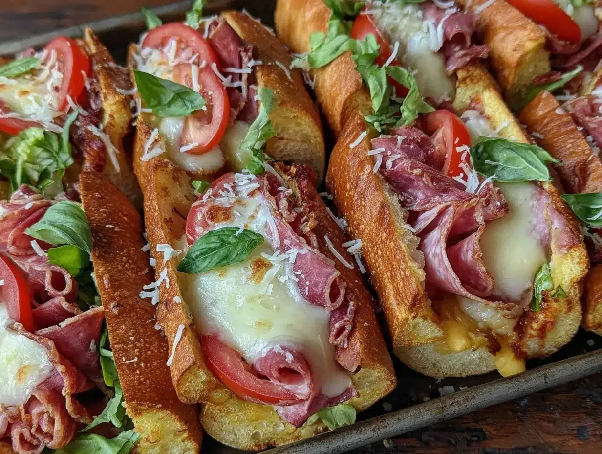 easy loaded sheet pan sub sandwiches preparation steps