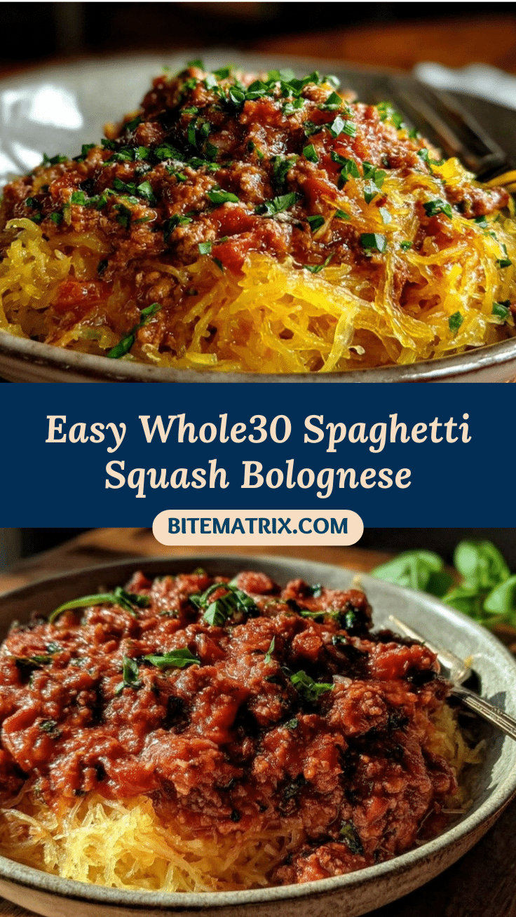 Easy Whole30 Spaghetti Squash Bolognese recipe