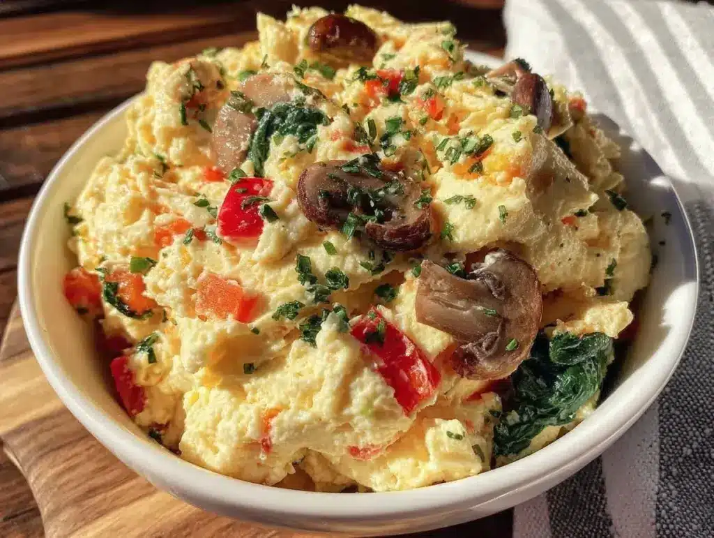 egg white vegetable scramble - featured image