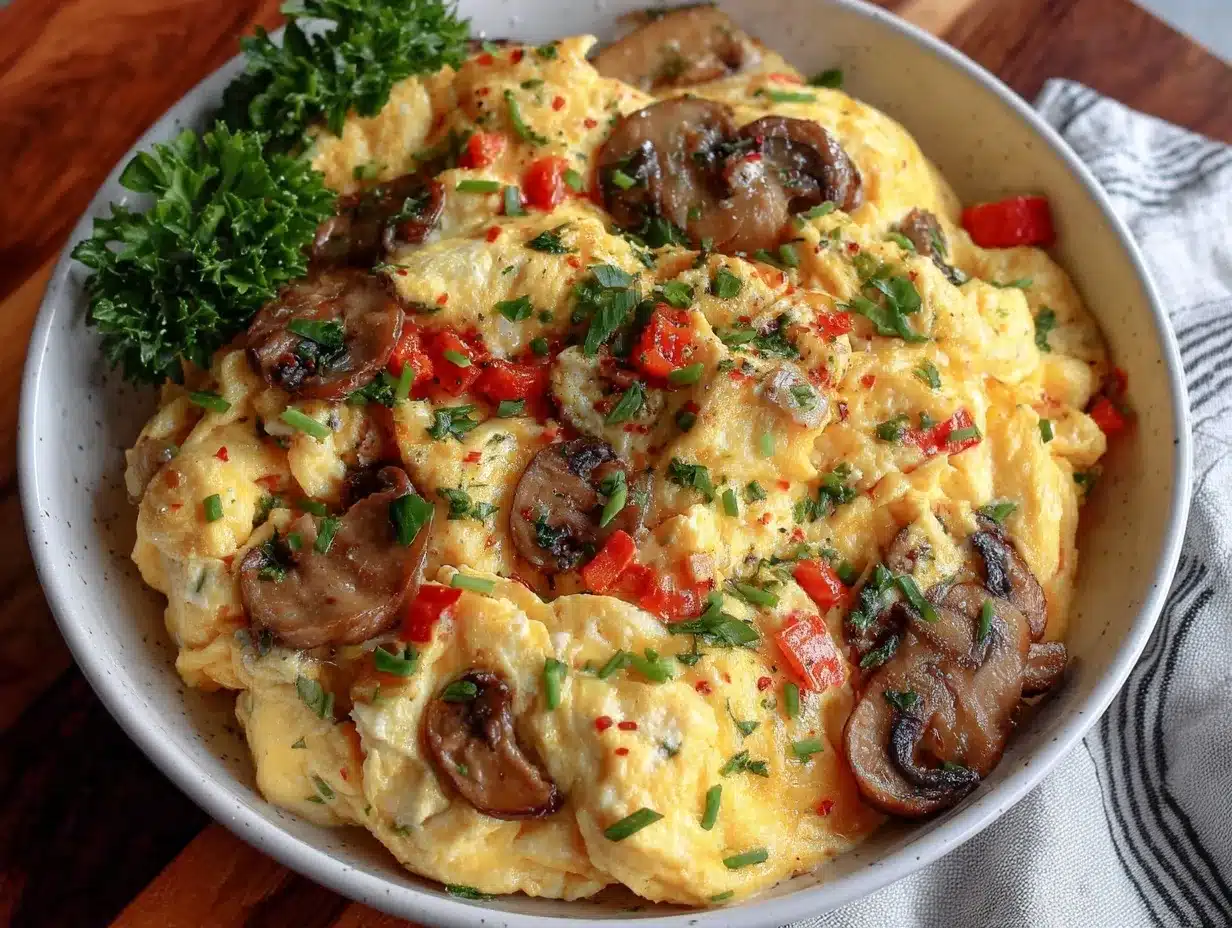 egg white vegetable scramble preparation steps