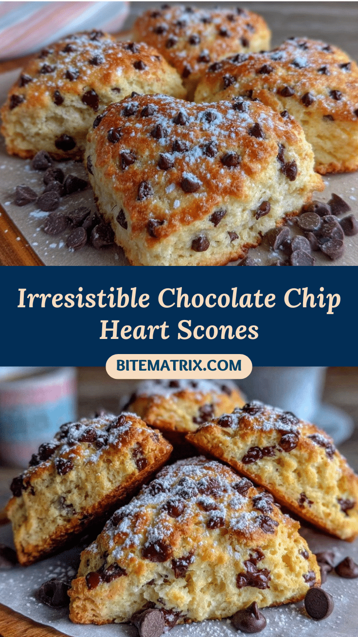 Fluffy Chocolate Chip Heart Scones recipe