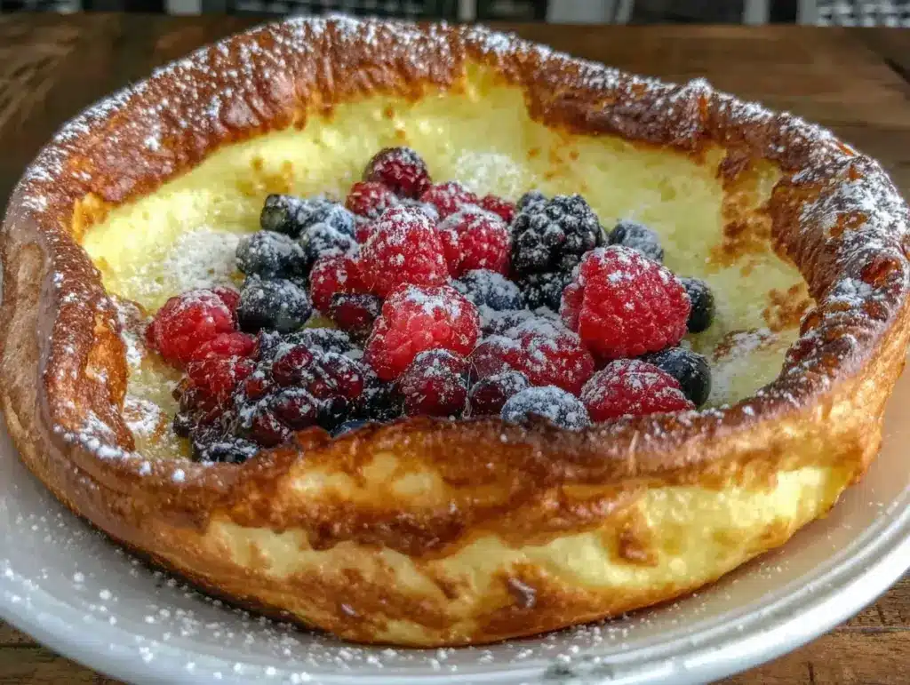 fluffy dutch baby pancake - featured image