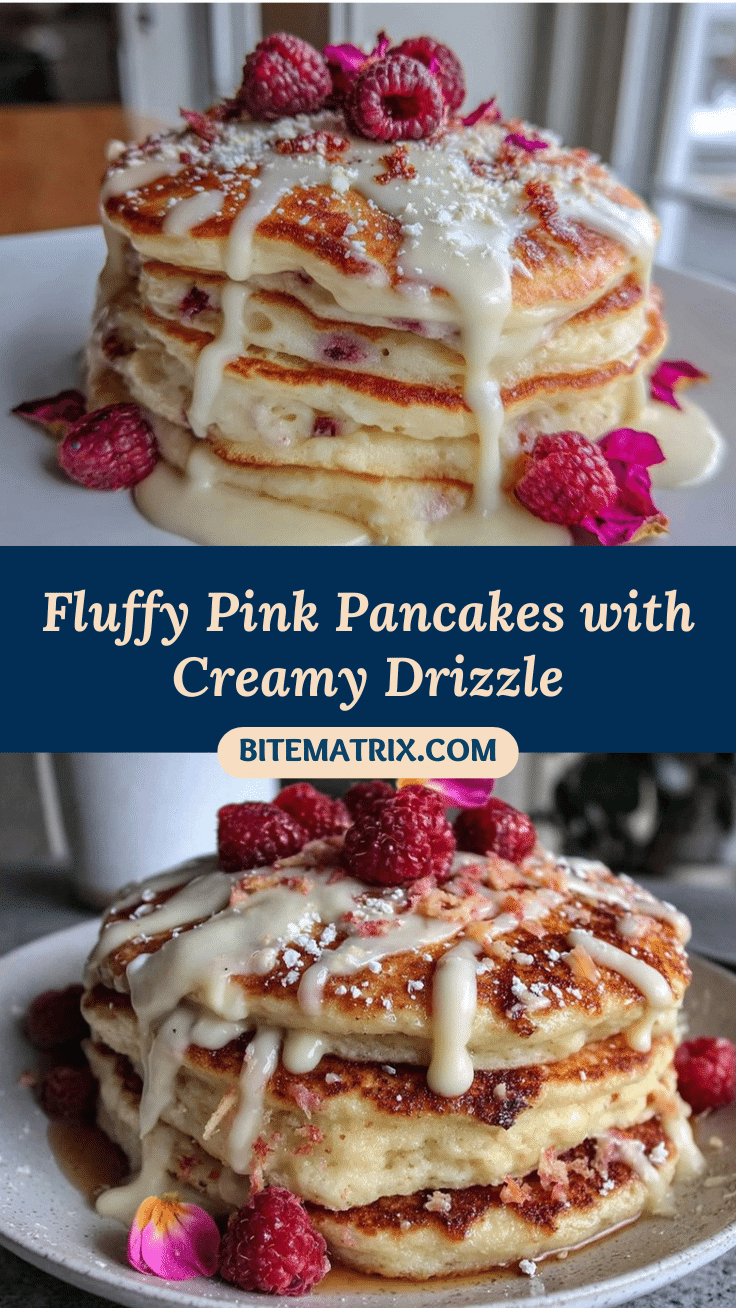 fluffy pink pancakes recipe