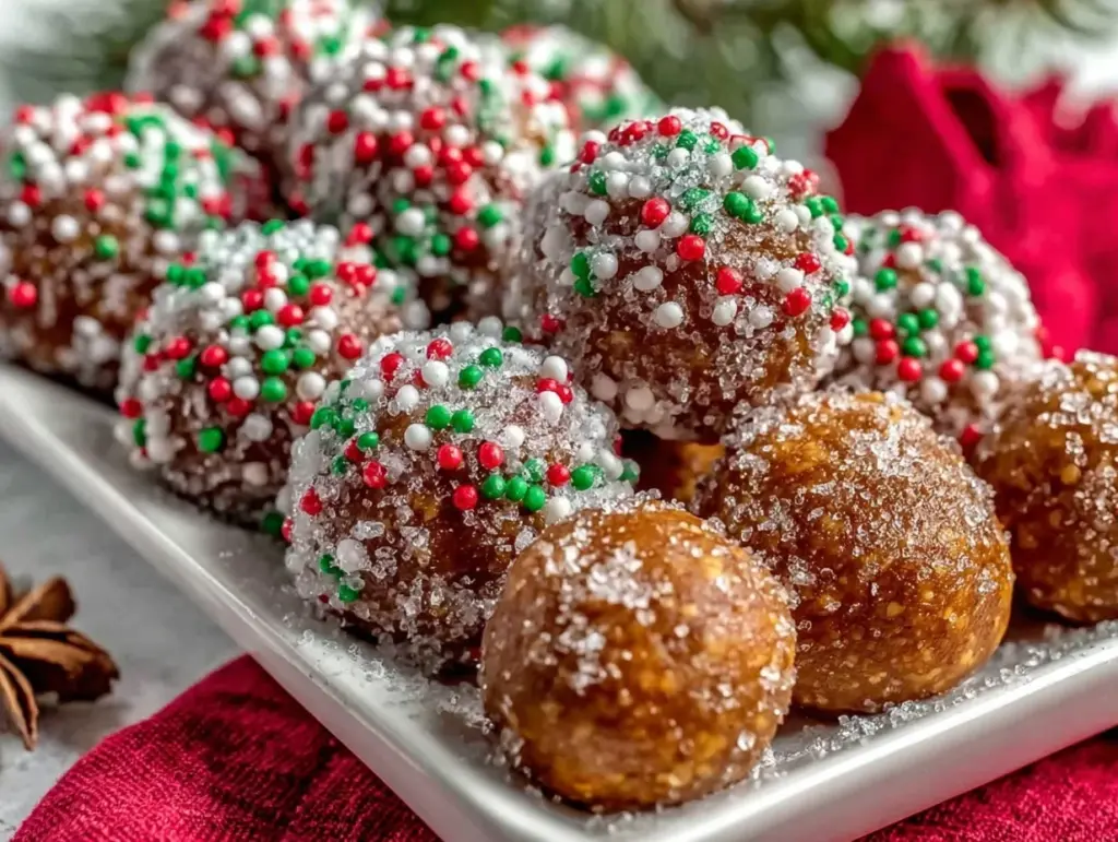 gingerbread rum balls - featured image