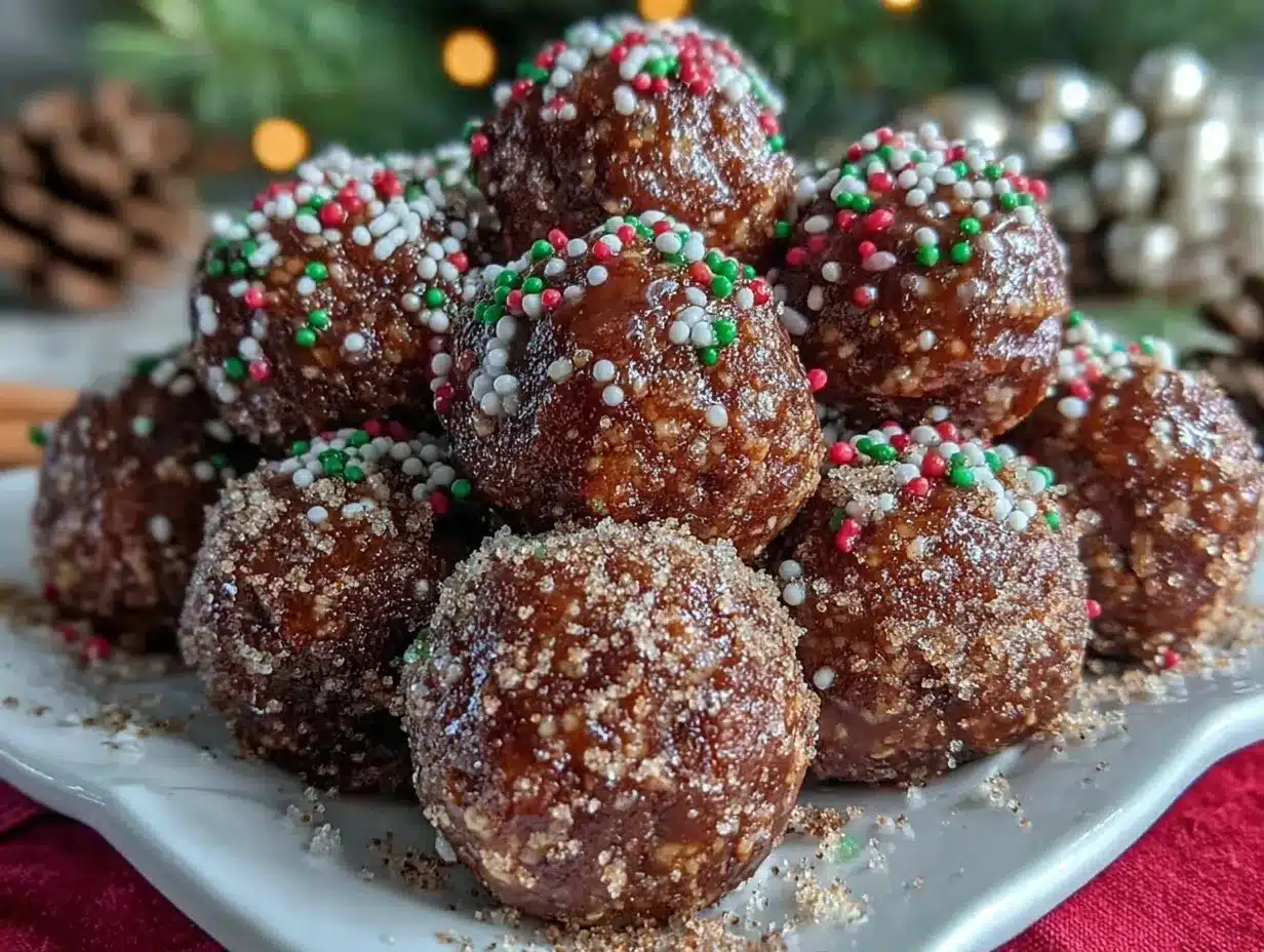 gingerbread rum balls preparation steps