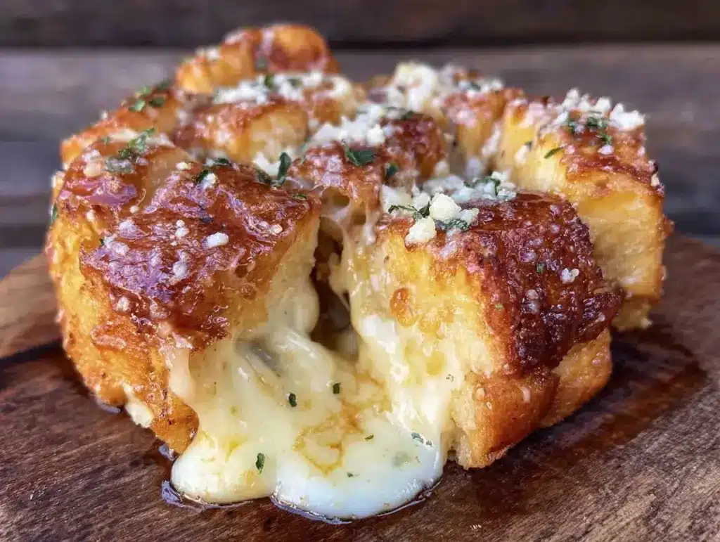 gooey pull apart cheese bread - featured image