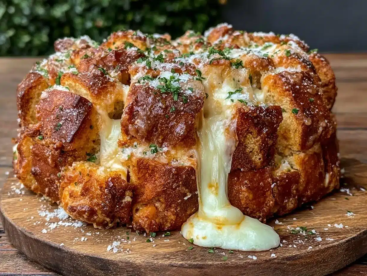 gooey pull apart cheese bread preparation steps