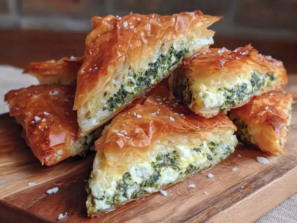Greek Spanakopita Triangles - featured image