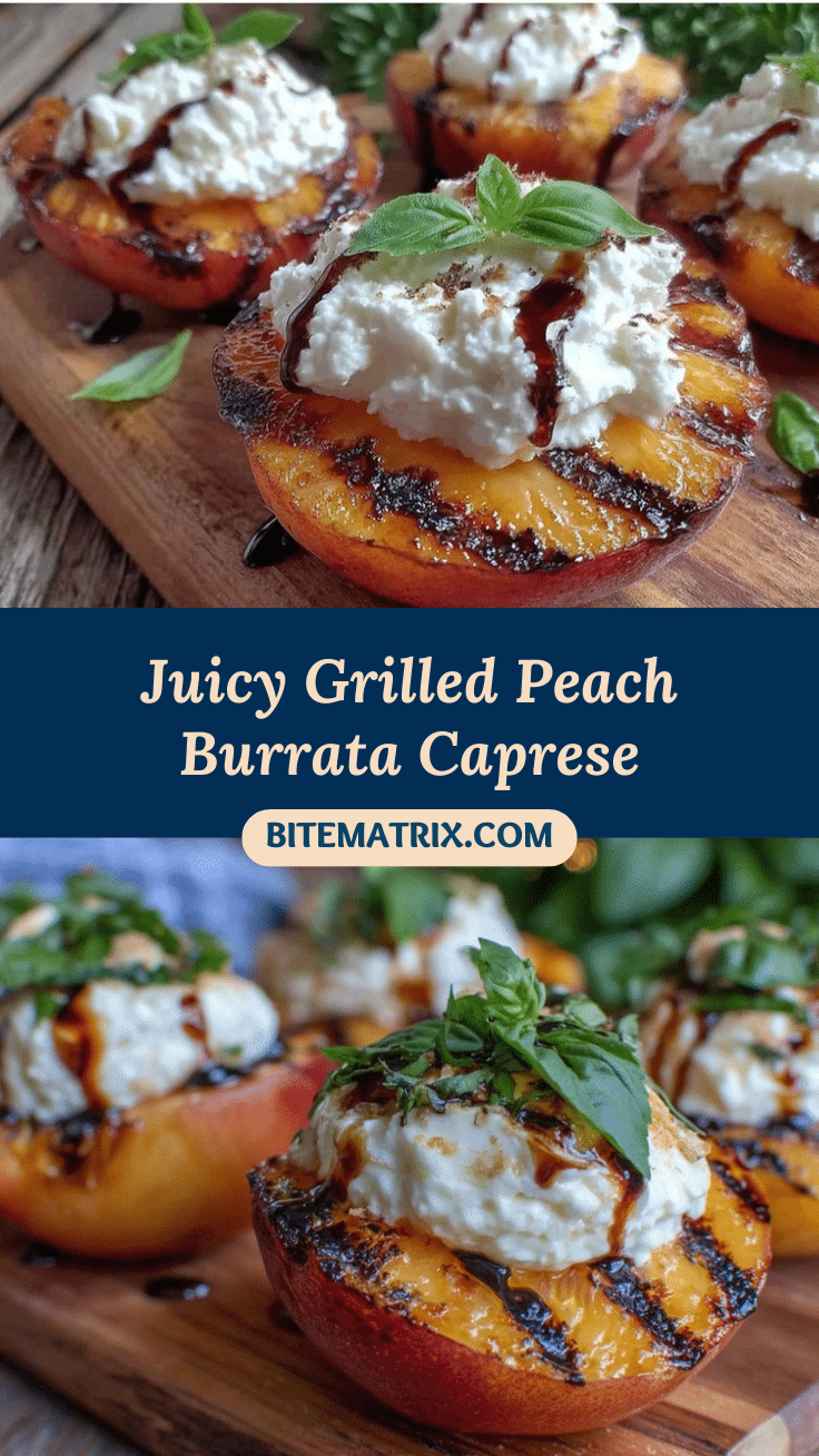 grilled peach and burrata caprese salad recipe